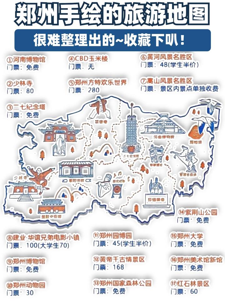 郑州市旅游地图最新版,郑州旅游攻略全新地图版